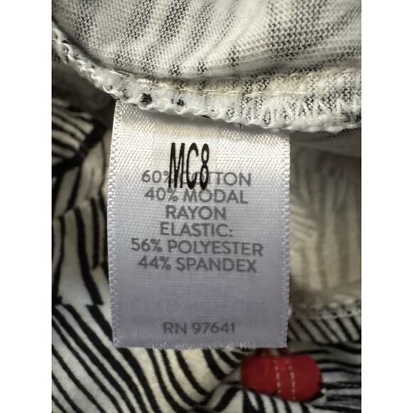 J. Jill Women’s Babydoll Boho Smocked 3/4 Sleeve Stretchy Black Red White Size M - Picture 9 of 11